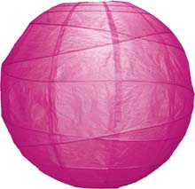 Fuchsia 10" Round Rice Paper Lantern L2FU