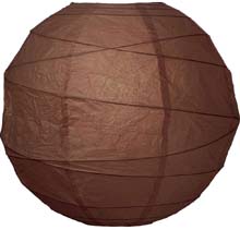 Chocolate 14" Round Rice Paper Lantern L14CL