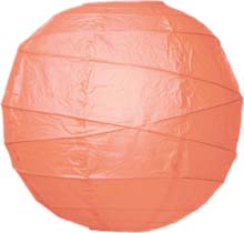 Peach 14" Round Rice Paper Lantern L14PE