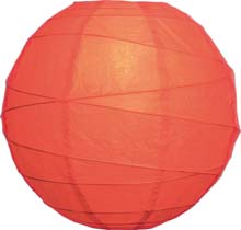 Tangerine 14" Round Rice Paper Lantern L14TA