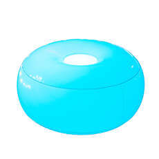 AirCandy Illuminated LED Color Changing Inflatable City Style Ottoman w/ Remote 826736