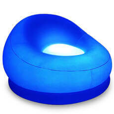 AirCandy Illuminated LED Color Changing Inflatable City Style Chair w/ Remote 826903