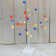 3’ Electric RWB Star Tree w/ 85 WW lights GC2526070
