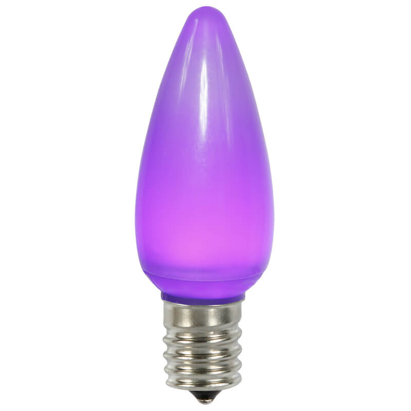 C9 Purple Ceramic LED Bulbs - (25 Pack)