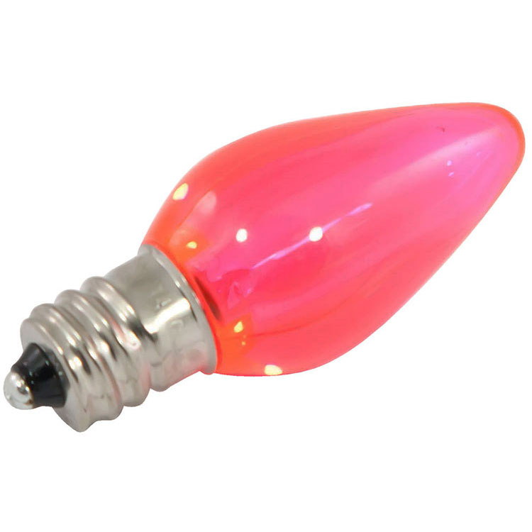 Pink LED C7 Linear Light Strand Bulbs - 25 Pack