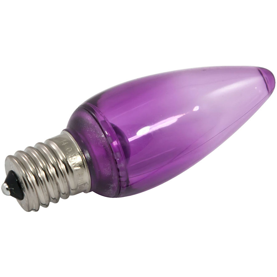 Purple LED C9 Linear Light Strand Bulbs