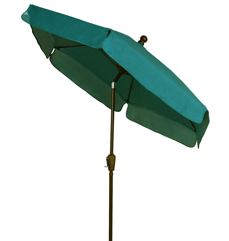 Forest Green Canopy Tilt Garden Umbrella - Bronze Finish
