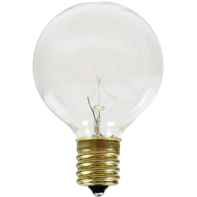 7W G50 Intermediate Base Globe Light Bulbs - Clear