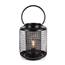 LED Metal & Resin Flameless Candle Black Square Lantern