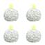 
White Rose LED Tea Light Flameless Candle Set - 4 Pack