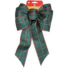 Plaid Christmas Bow - Red/Green/Beige (12) 948571