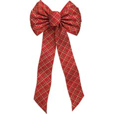 Christmas Bows - Red, Green & Gold Glitter (12) 959027