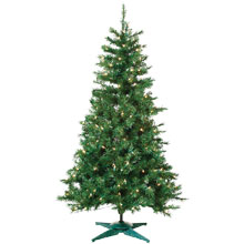 Pre-lit Artificial Colorado Spruce Tree - 4'