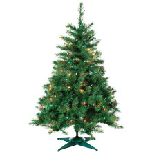 2' Multi-Color Pre-Lit Artificial Colorado Spruce Tree