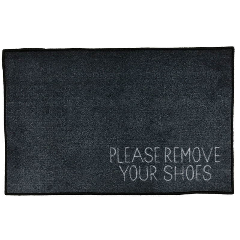 Please Remove Your Shoes Doormat Grey 2 X 3