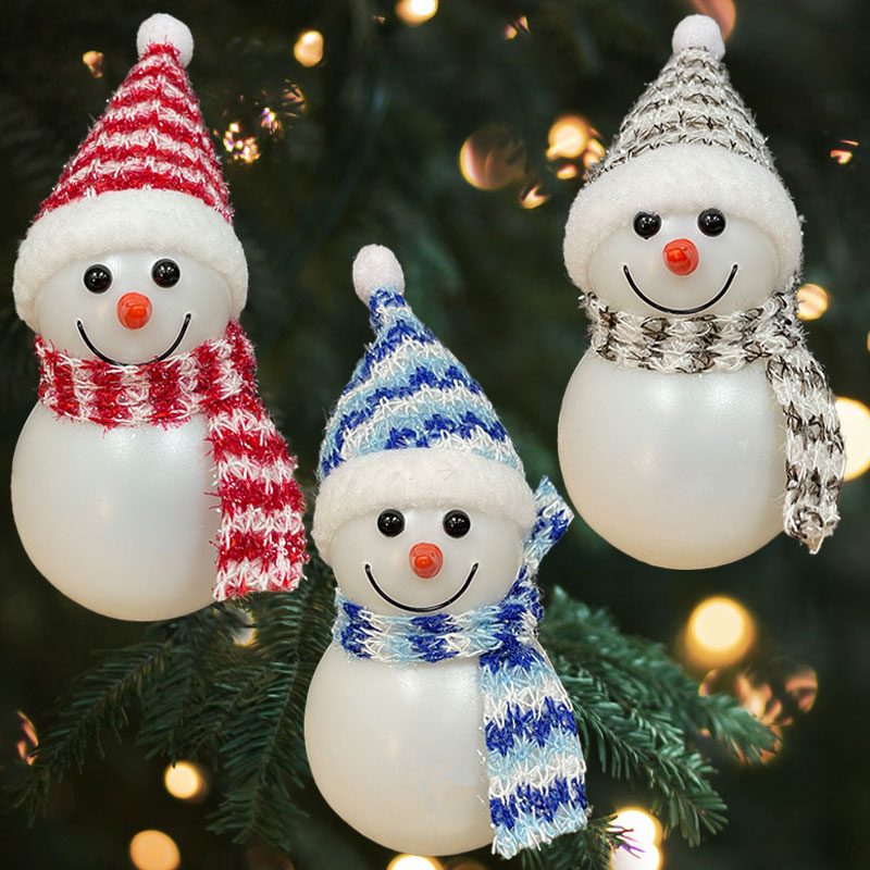 (3) LED Color Changing Snowmen - Battery Operated
