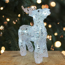 LED Acrylic Reindeer - Cool White  KM491031-RD