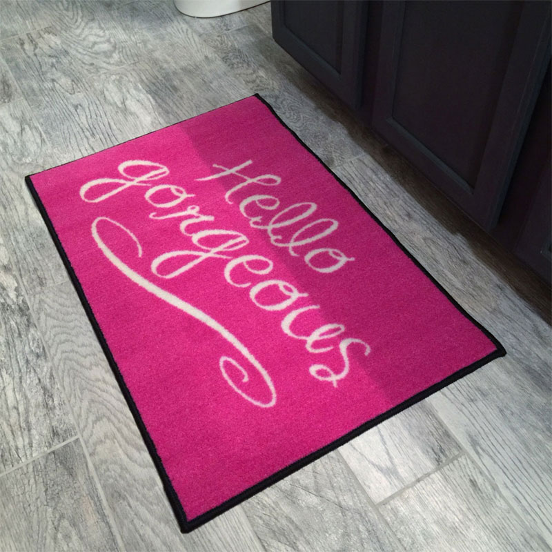 Pink Hello Gorgeous Welcome Novelty Door Mat