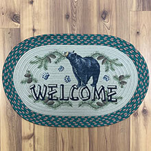 Welcome BEAR Braided Rug 26" x17"                            EG2524