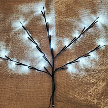 17" Brown Lighted Branch - 20 Warm White LED Lights