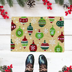 Christmas Outdoor Doormat Ornaments - Red/Green KM726198-ORN