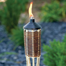 5' Brown Woven Bamboo Patio Torch