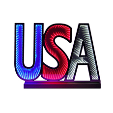 Americana USA Patriotic LED Infinity Light