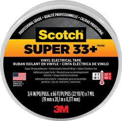  3M Scotch Super 33+ General Application 3/4 In. x 66 Ft. Vinyl Plastic Electrical Tape 517550