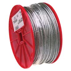 Cooper Campbell [7000327] Uncoated Galvanized Steel Cable - 7 x 7 Construction - 500' Long - 3/32" Dia.