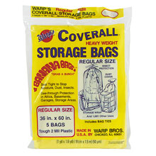 Coverall Heavyweight Plastic Storage Bags - 36" x 60" - 2 mil. 618195