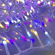 LED Soft Glow Compact Lights - 500 Bulbs - Transparent - Multi KM783939