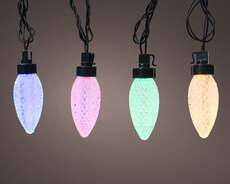 LED Partylight - 20 Bulbs - Green - Warm White - Multi KM784008