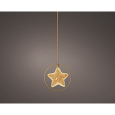 Lumineo Glass Micro LED Star Warm White Battery-Operated 10.24 D in. KM486321