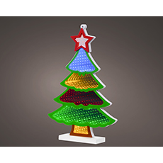 Colorful Christmas Tree LED Infinity Light - 1' KM489928