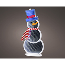 Lumineo LED Infinity Lights Snowman 137-Multi Color LEDs Acrylic 15.75 H in. KM489929