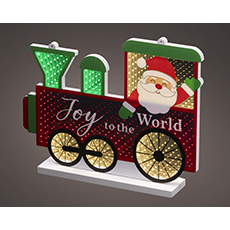 Santa Train "Joy to the World" LED Infinity Light - 10.5" x 12.75" KM489931