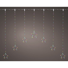 Lumineo Curtain Lights 136-Multi-Color Micro LEDs Transparent Wire 47.24 W in. KM490426