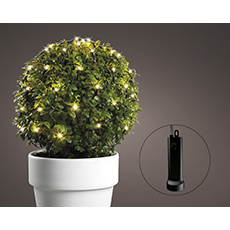 Lumineo Durawise Tree Lights 84-Warm White LEDs Black Wire 19.69 D in. KM497216