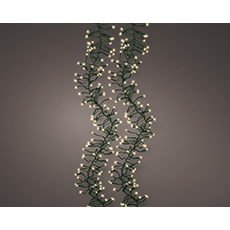Lumineo Cluster Tree Lights 768-Soft Gold LEDs Green Wire 22.95 ft. KM781323