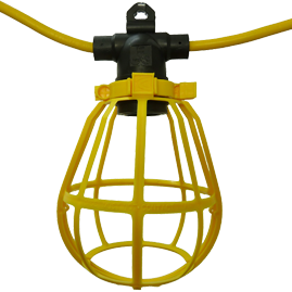 Woods [2483] Cord-O-Lite™ Temporary Light String Strand w/ Plastic Bulb Guard - 14/2 Cord - 100' Strand