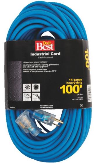 Cord Extension Outdoor Cold 14/3x100ft