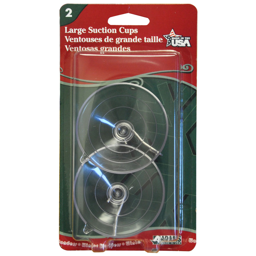 Large Suction Cups w/ Hooks - 2 1/2