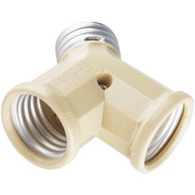 1-to-2 Light Socket Adapter - Ivory 515552