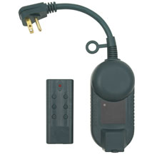 Outdoor Grounded Outlet Timer w/ Wireless Remote Control On/Off Switch