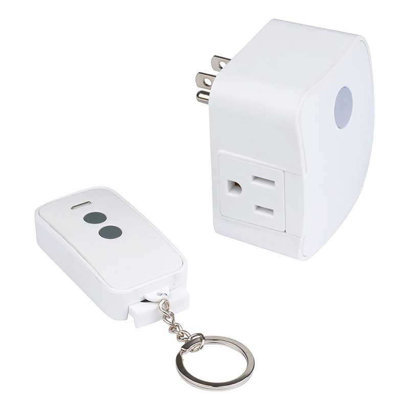 Westek RFK1606LC Indoor Wireless Remote Control System, Single Grounded Outlet, White