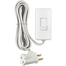 White Universal Tabletop Lamp Dimmer Control