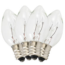 Clear C7 Stringlight Bulbs -Transparent