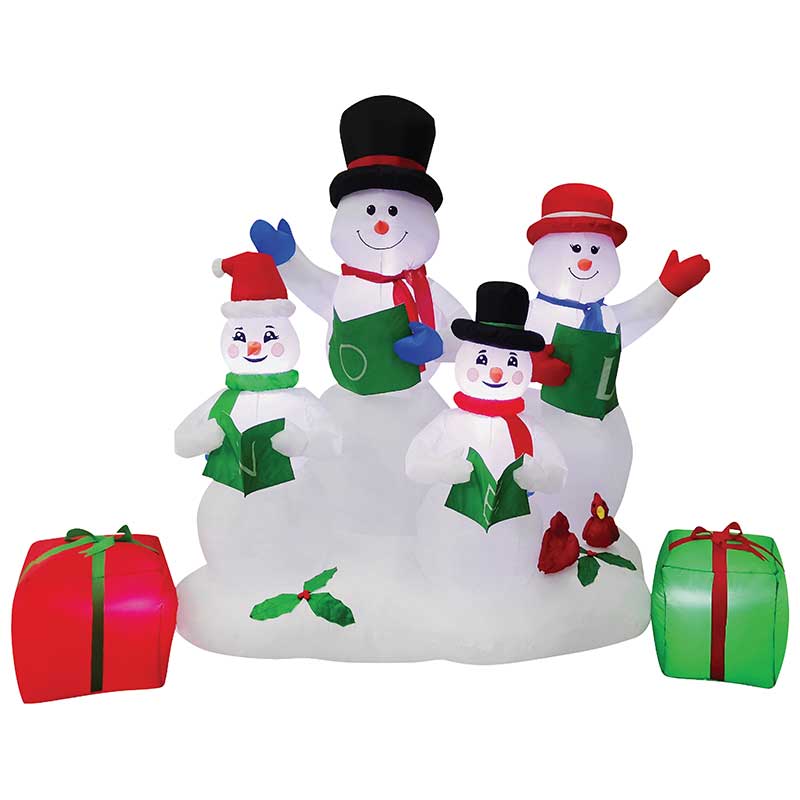 6' Inflatable SNOWMAN CAROLING FAMILY 907797