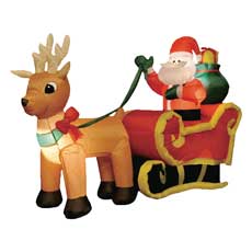 6' Inflatable SANTA REINDEER 923830