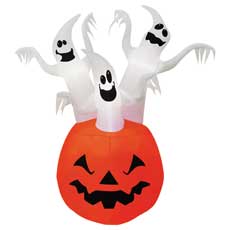 6' Inflatable GHOSTS N PUMPKIN 934477